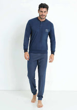 Pigiama uomo Enrico Coveri ep8093 in cotone jeans