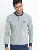 Pigiama uomo Enrico Coveri ep8097 in cotone grigio