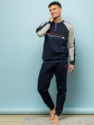 Pigiama uomo invernale Lotto LP2088 caldo cotone