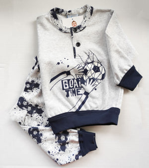 Pigiama Gary Neonato bambino pallone goal caldo cotone H10012