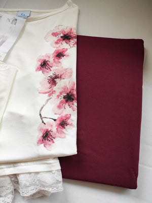 Pigiama donna Gary 500063 viscosa con fiori