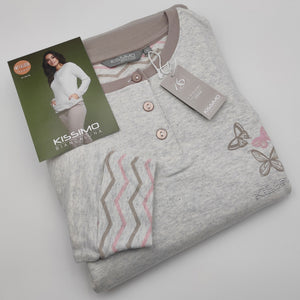 Pigiama da donna Biancaluna 2010IN lungo caldo cotone beige