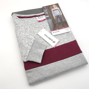 Pigiama donna Lotto LP1020 caldo cotone grigio melange