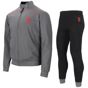 Pigiama tuta uomo Milan zip cotone felpato B2MI14117 antracite