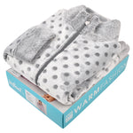 Pigiama donna invernale coral collo alto grigio infiore RVR0867