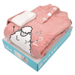 Pigiama donna invernale coral collo alto rosa antico infiore SHP 650815