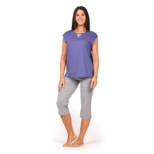 Pigiama Donna 100% Cotone con pinocchietto Ragno DQ42NU