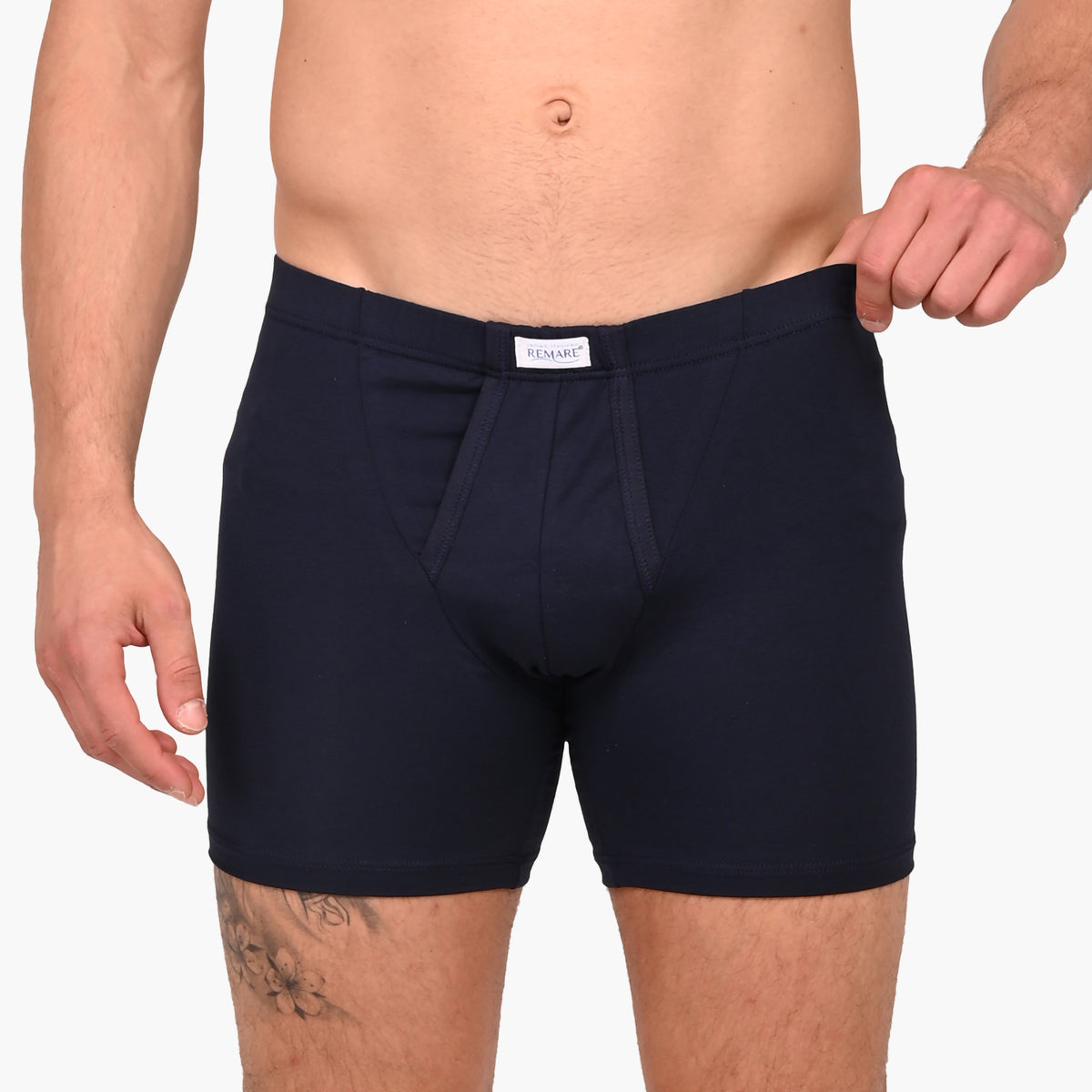 Boxer uomo con apertura elasticizzato gamba lunga Made in Italy