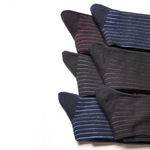 Calza uomo lunga gessata caldo cotone Meritex 1220 - 6 paia