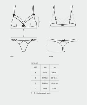 Sexy coordinato reggiseno + perizoma Obsessive intensa set