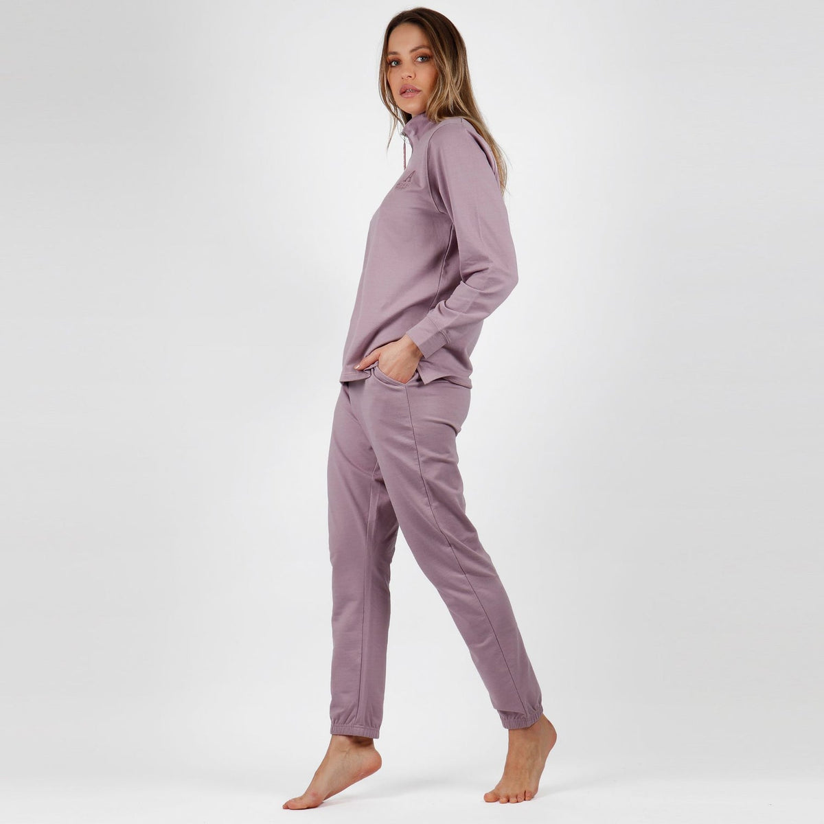 Tuta donna in caldo cotone scollo a serafino Admas 56218