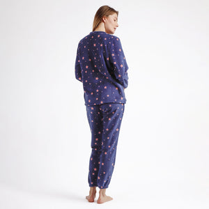 Pigiama Donna in caldo pile coral con stelline Admas 60404