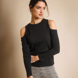 Maglia a coste sotto giacca con aperture Admas 43557