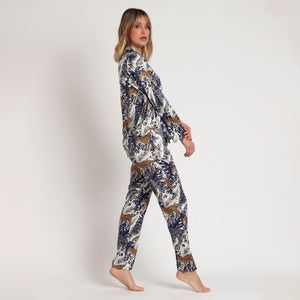 Pigiama in raso lucido fantasia tropical luxury Admas 62556