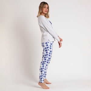 Pigiama donna caldo cotone nuvola stella luna Admas 62623