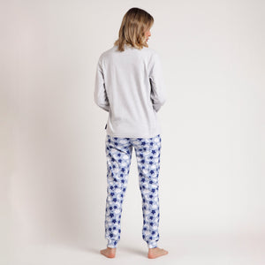 Pigiama donna caldo cotone nuvola stella luna Admas 62623