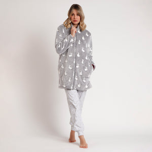 Giacca da camera donna con cappuccio coniglietti Admas 67185