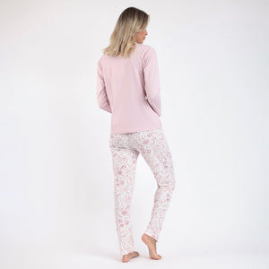 Pigiama donna scollo a serafino in caldo cotone Admas 62633