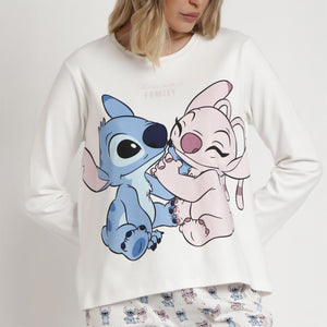Pigiama Donna "Stitch & Angel" in Caldo Cotone Disney 62770