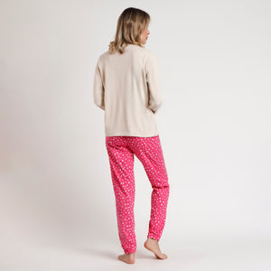 Pigiama donna caldo cotone cuoricini Santoro 62384