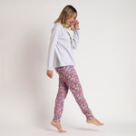 Pigiama donna caldo cotone fiori bambolina Santoro 62388