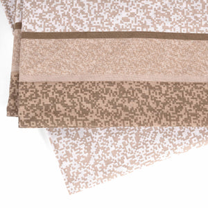 Completo letto lenzuola cotone fantasia effetto pixel Biancaluna Marena Larry