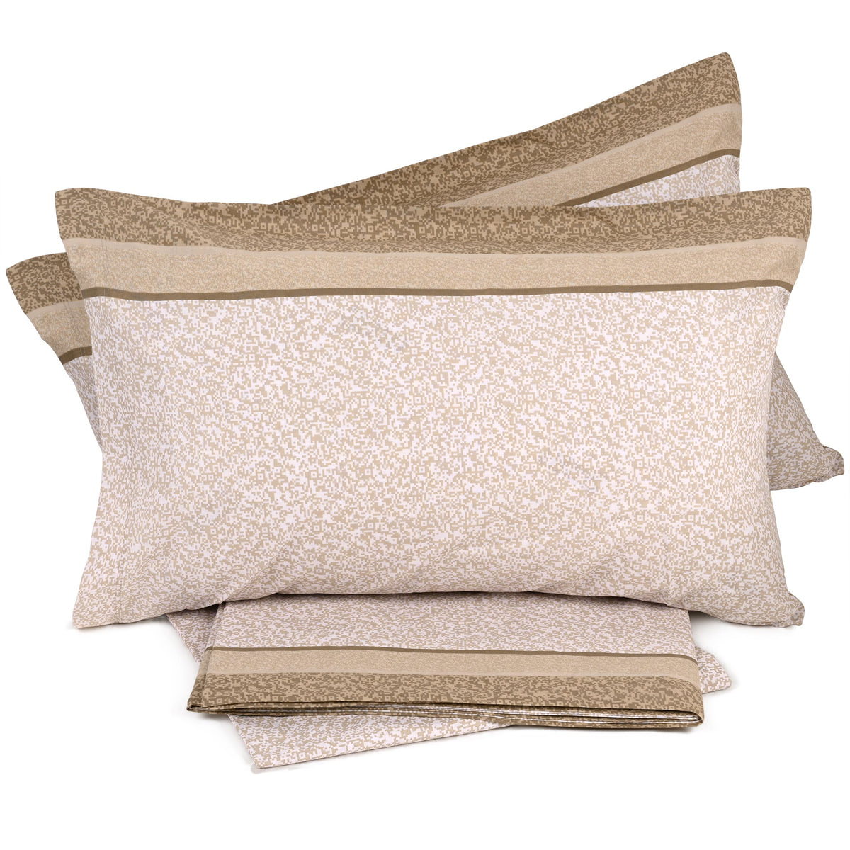 Completo letto lenzuola cotone fantasia effetto pixel Biancaluna Marena Larry