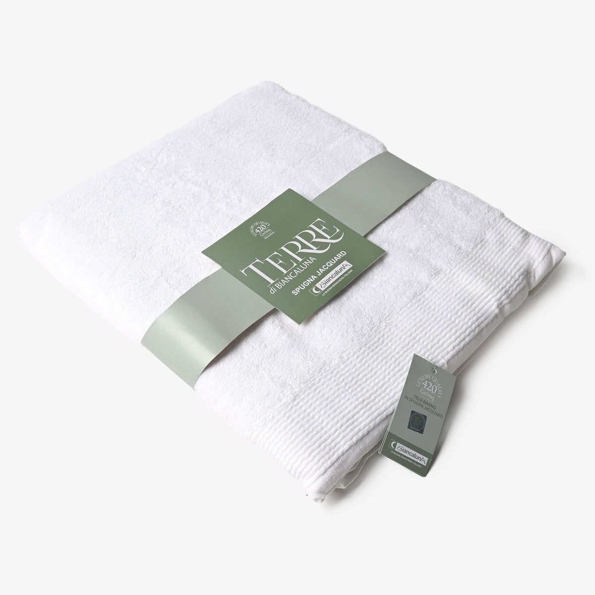 Telo bagno 100% cotone jacquard Biancaluna