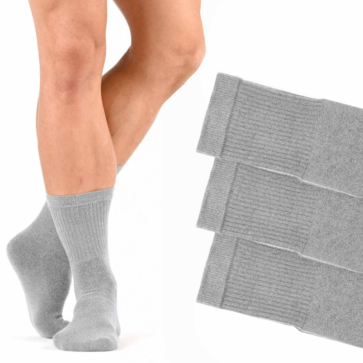 Calze Sportive in Cotone con Interno in Spugna Blucalze 5081 6 paia