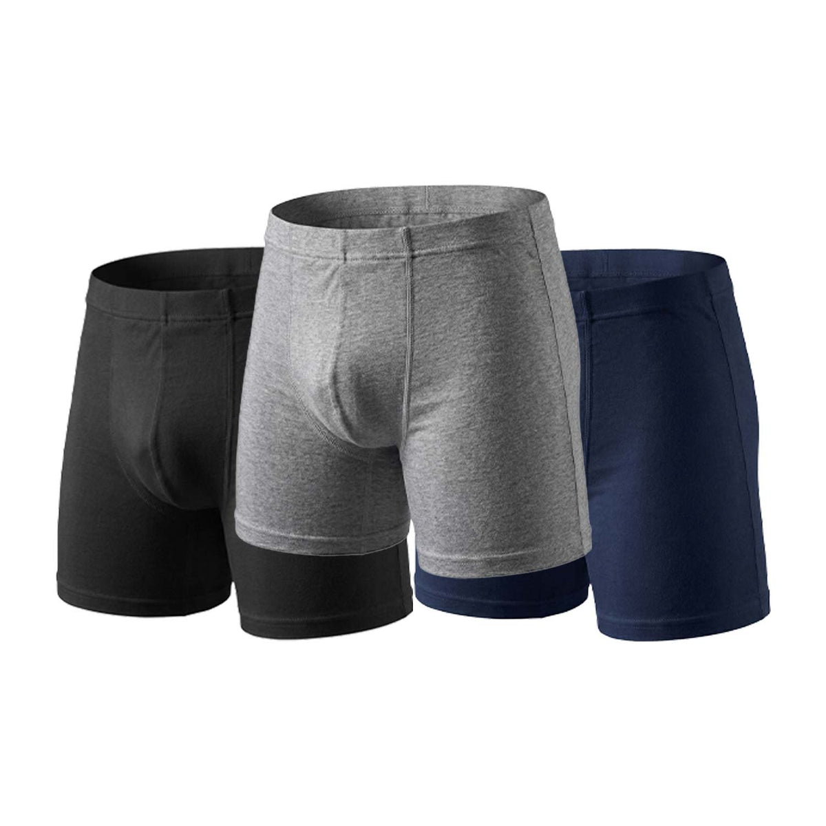Boxer lungo in cotone bielastico Bluintimo 1869- 3 pezzi