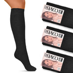 Calze donna invernali lunghe Enrico Coveri Priscilla 5 NERO Var C 3 paia