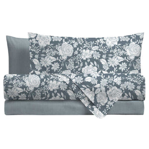 Completo letto in flanella fantasia floreale Di Maestro jenna
