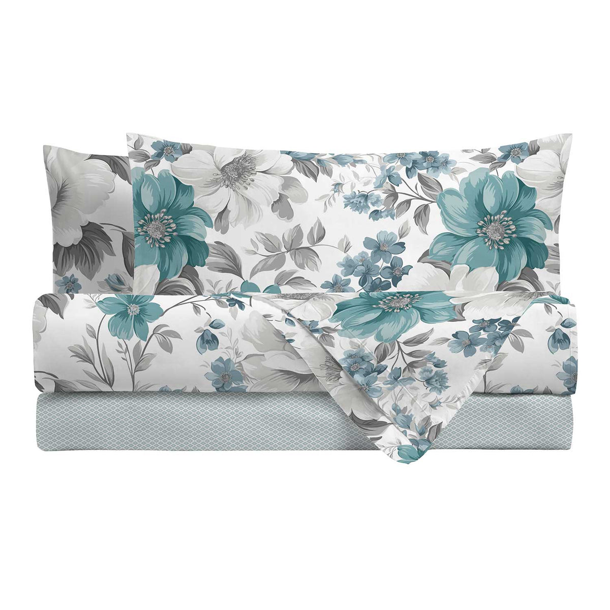 Completo letto in cotone fantasia floreale Di Maestro Sonya