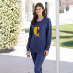 Pigiama donna serafino manica lunga caldo cotone El Charro ELP51