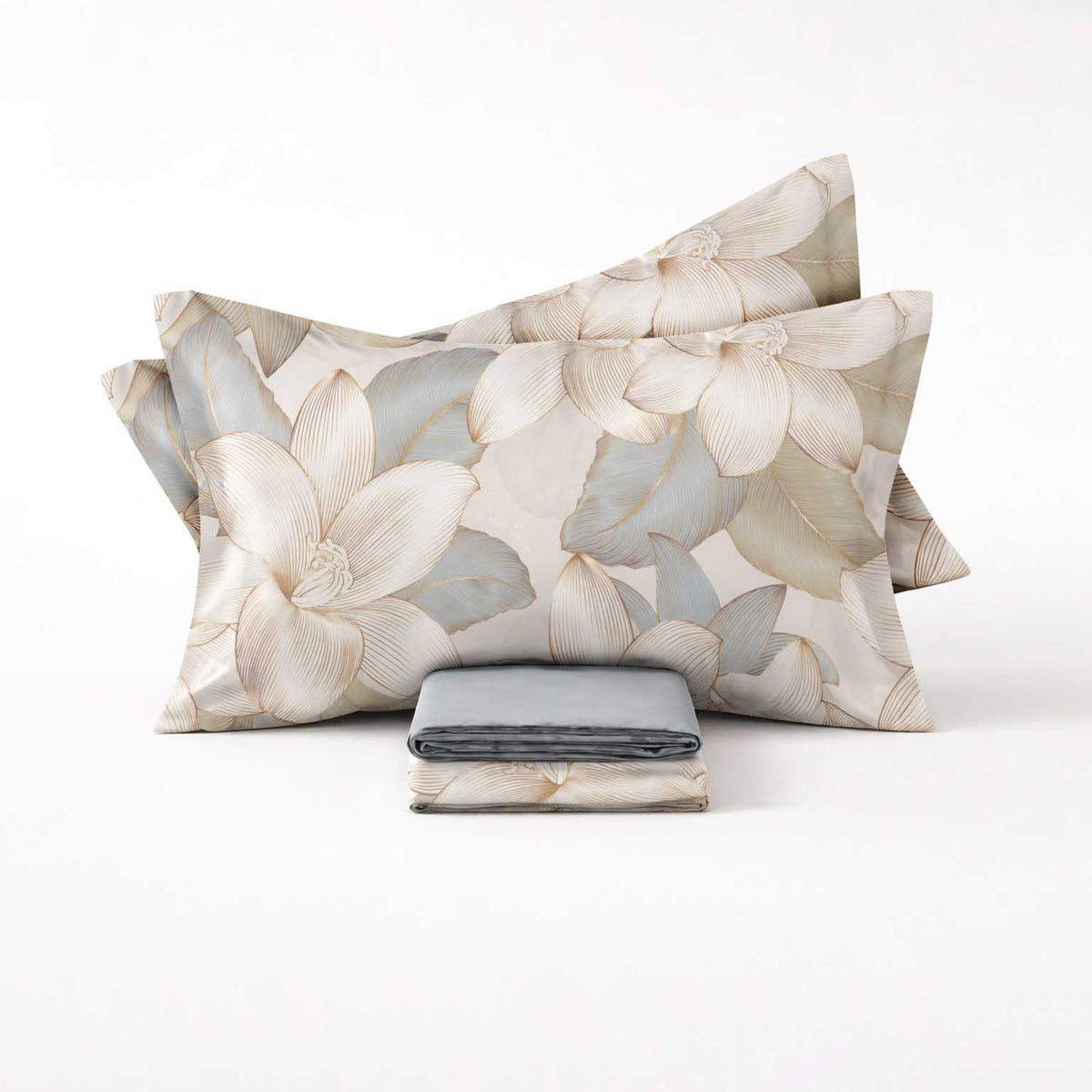 Completo letto floreale in percalle di cotone Enrico Coveri Elli
