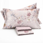 Completo letto floreale in percalle di cotone Enrico Coveri Kaira