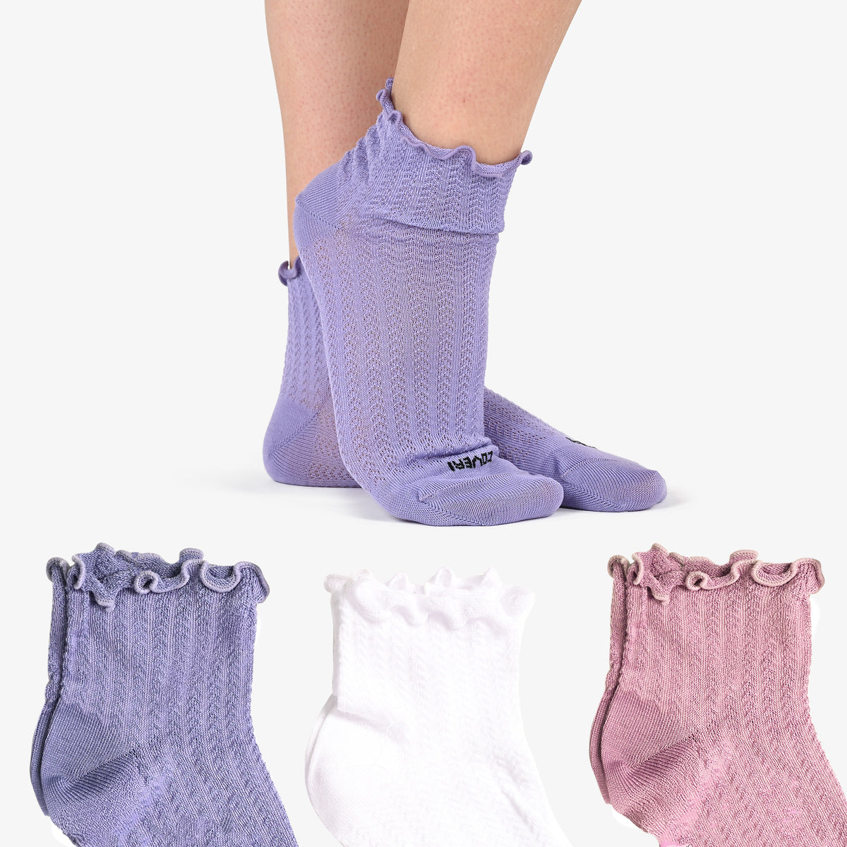 Calzini da donna in cotone assortiti Enrico Coveri Letizia 3 paia
