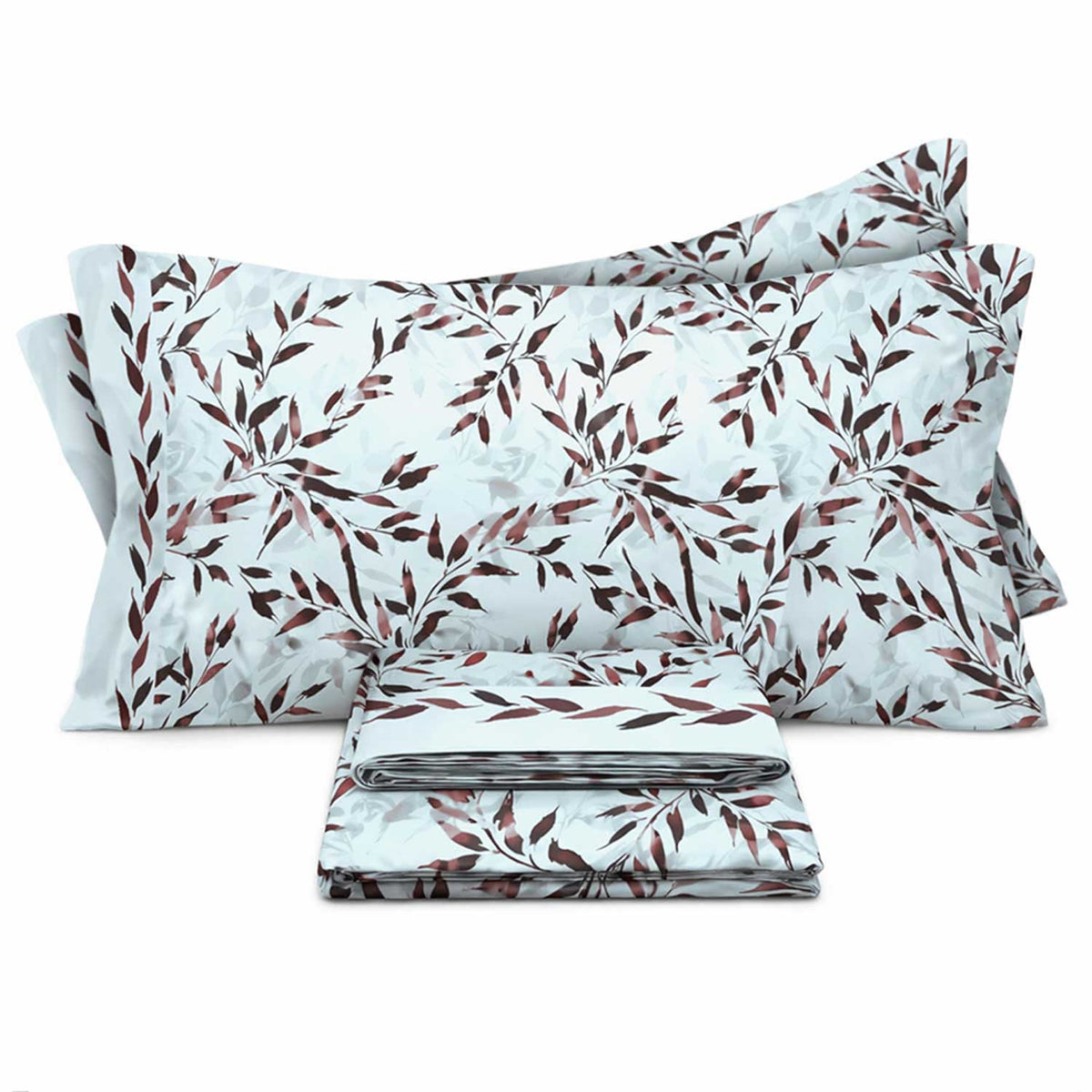 Completo letto con foglie cotone Pompea Marta