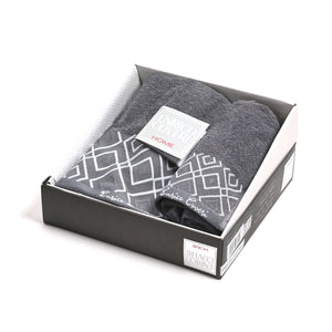 Set asciugamani 1 + 1 con banda decorata con rombi Enrico Coveri 0012 Kinsley