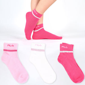Calzini bimba con dettagli in lurex Fila F2112 3 paia