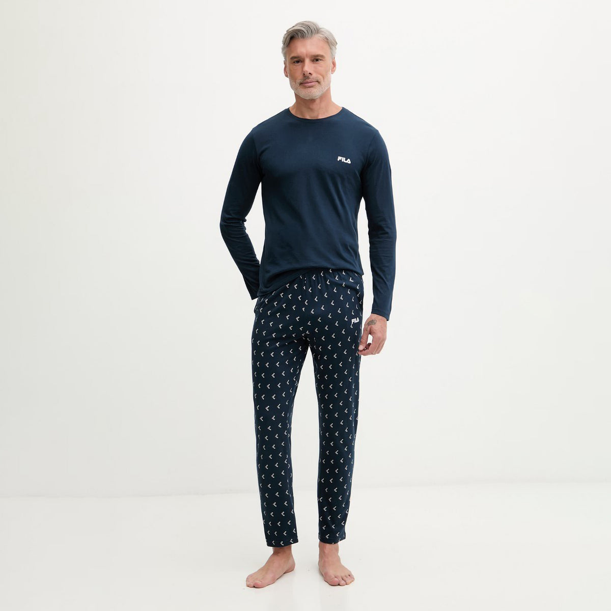 Pigiama uomo cotone leggero lungo Fila FPS1244