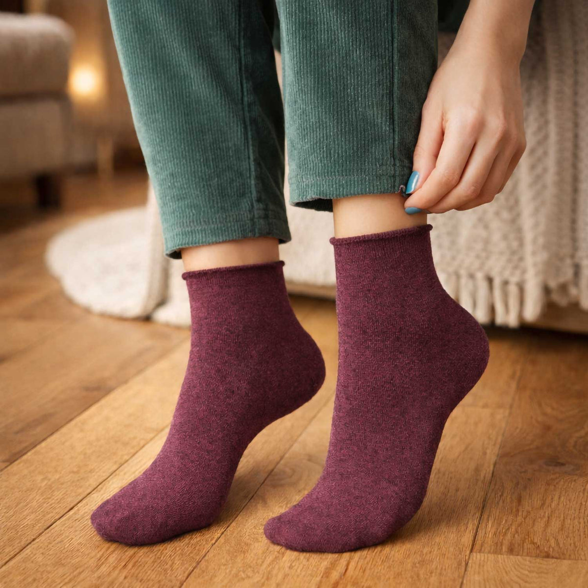 Calzino donna cashmere taglio vivo Filodoro F1160- 3 paia