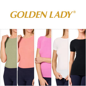 Maglia Donna Scollo a Barca in modal e seta Golden Lady 1446
