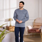 Pigiama uomo scollo serafino caldo cotone Irge IRI2394/CUI132