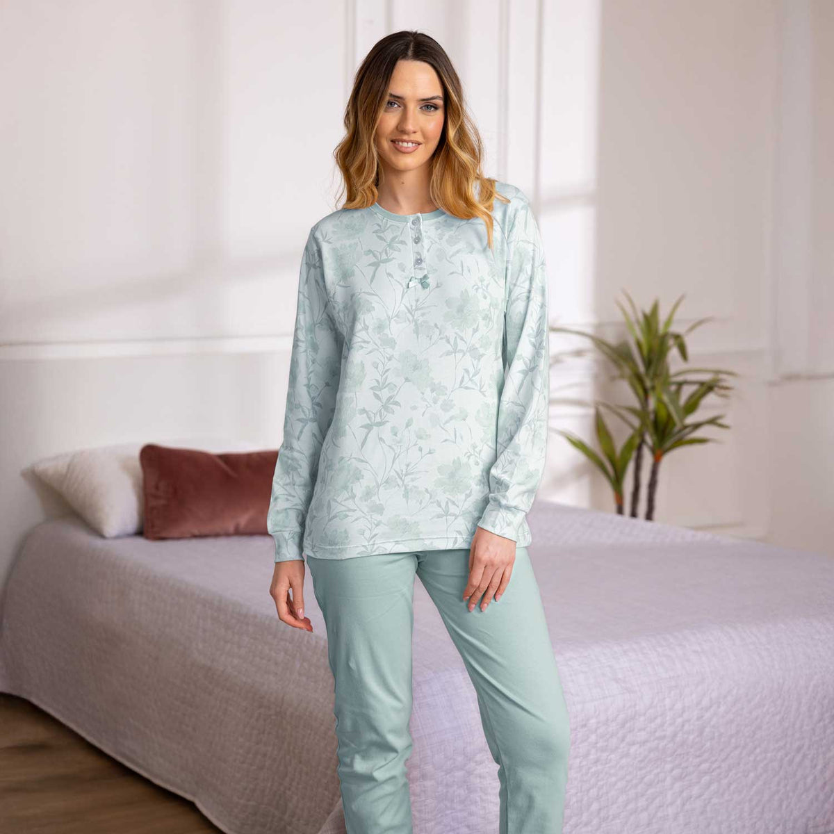 Pigiama donna caldo cotone Irge IRI2433 / CDI233