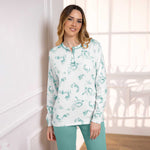 Pigiama donna fantasia paisley caldo cotone Irge IRI2452