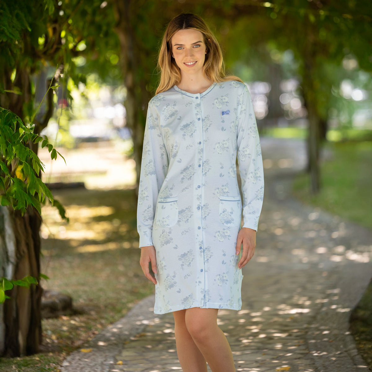 Camicia da notte abbottonatura frontale Irge IRL2543