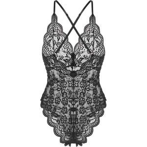 Body sexy pizzo semitrasparente floreale Iyali Enrica