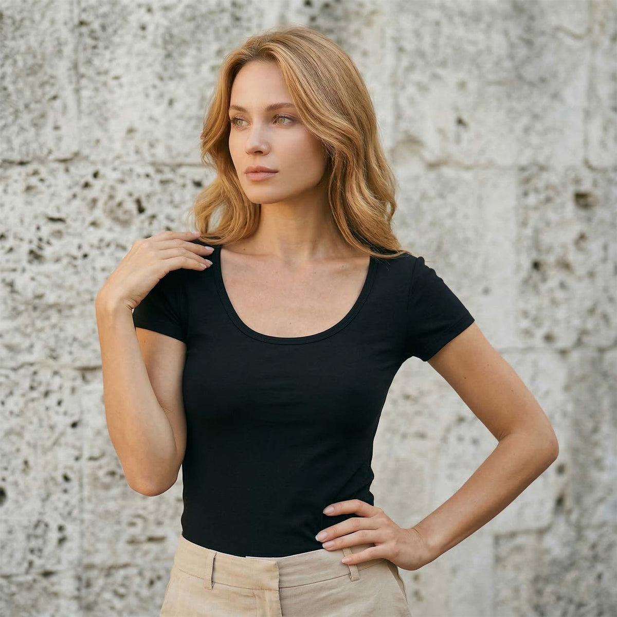 Maglia donna Jadea 4181 manica corta cotone modal