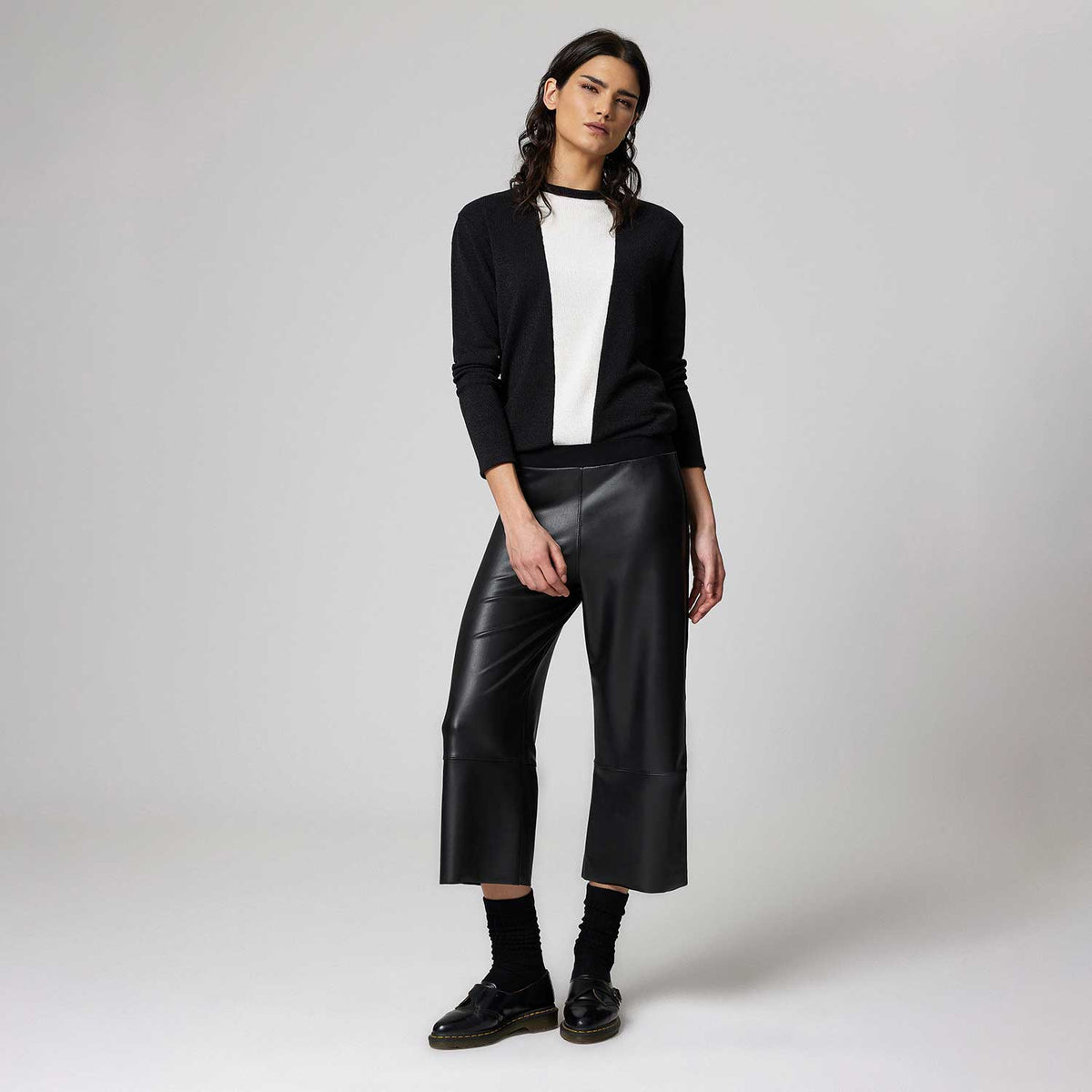 Pantalone donna capri in pelle Jadea 4872